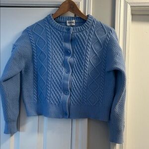 Sunday Best by Aritzia Light Blue Cable Knit Cardigan